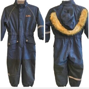 Graffiti Quilted Hooded Snow Suit